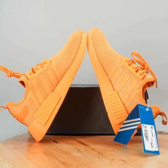 Adidas NMD R1 Womens Size 8 Shoes Orange Athletic Running Sneakers Boost NEW - Picture 6 of 8
